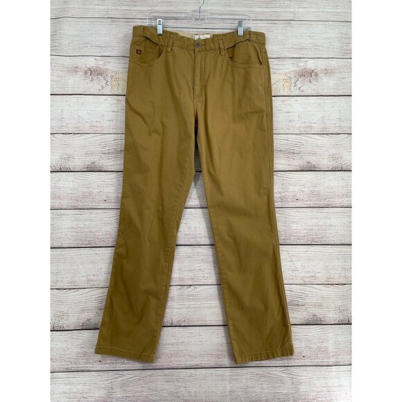 The Territory Ahead Flat‎ Front Chino Pants Men's Size 35x32 Tan/Khaki - Picture 1 of 7